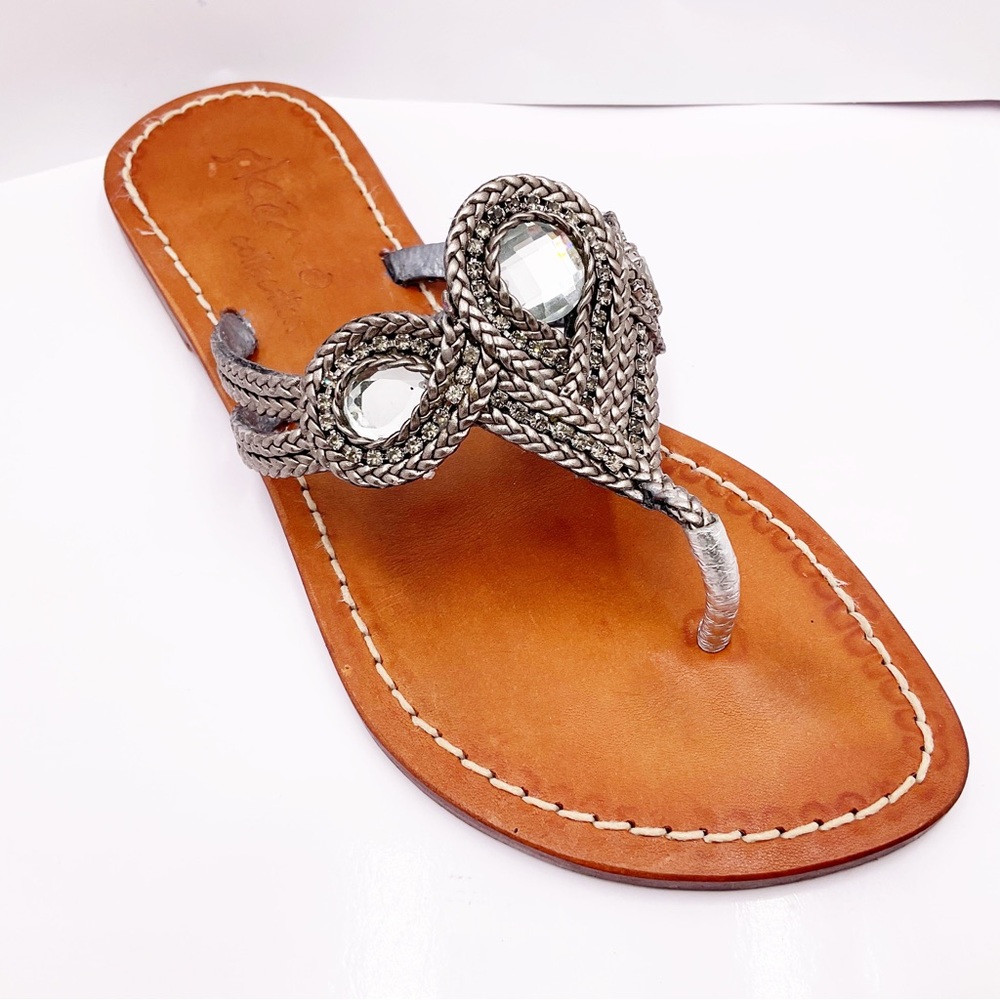 {Skemo Collection} Silver Embellished Slippers - Picture 15 of 16